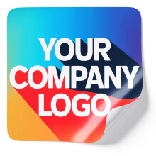 Hippowarehouse Personalised Stickers Square Upto 960 Logo or text and image Decal for Laptops Bottles Notebooks your Company Custom Personalized Desi