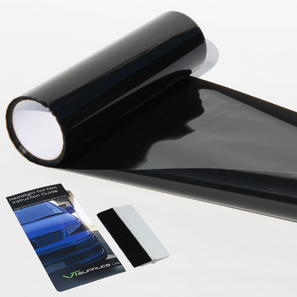 Vt Supplies 30 X 200Cm Smoke Tint Film For Headlights Tail Car + Squeegee Tool Dark/Light 5000560414946
