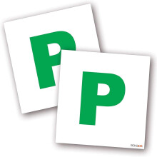 P Plates Sticker for Cars and Motorcycles, Pack of 2, 180mm x 180mm