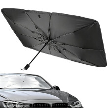 Car Windscreen Sun Shade, Foldable Car Windshield Sun Shade Umbrella, UV Protection Front Windscreen Sunshade for Cars Trucks SUVs Inside
