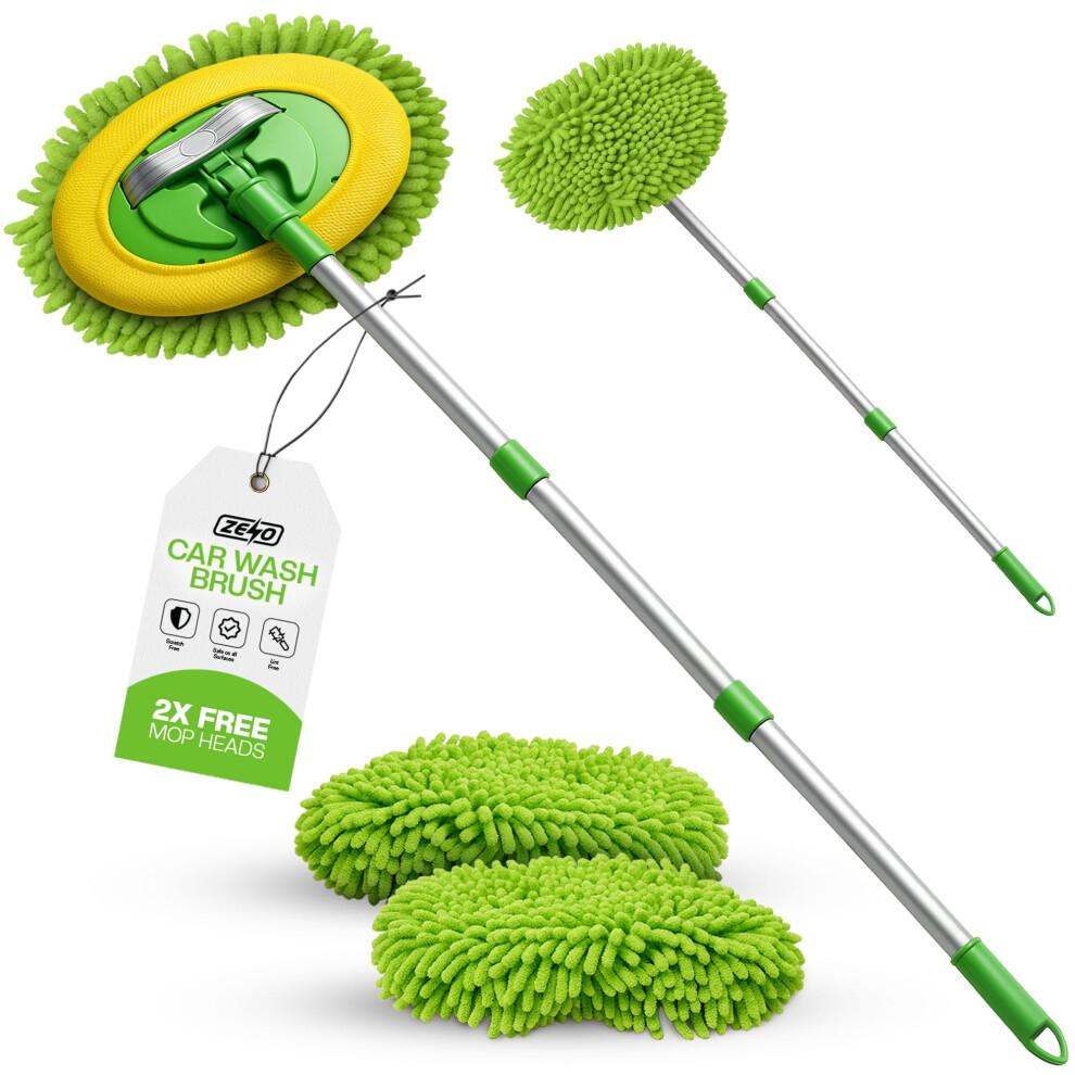 Zeno Car Cleaning Brush | Car Wash Brush | Microfibre Mop With Mittens | Car Washing Brush | Car Wash Kit For Cleaning Van Truck Caravan | Scratch Fre 5060862672000