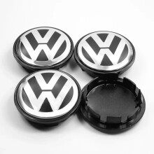 4pcs Wheel Centre Caps for VW 65mm, Replacement Wheel Caps - Wheel Center Cover