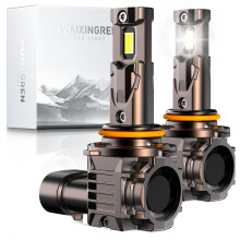 WAIXINGREN HB4 9006 Led Headlight Bulbs, 32000LM 6500K 600% Brighter, 120W 9006 Led Bulb with Fan, Halogen Replacement Bulb, Plug and Play Easy Insta