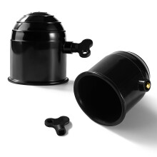 VooGenzek 2 PCS Tow Ball Cover with Lock, 50mm Tow Bar Ball Cover Cap, Plastic Trailer Hitch Ball Cover, Towing Hitch Protective Caps, Towing Hitch T