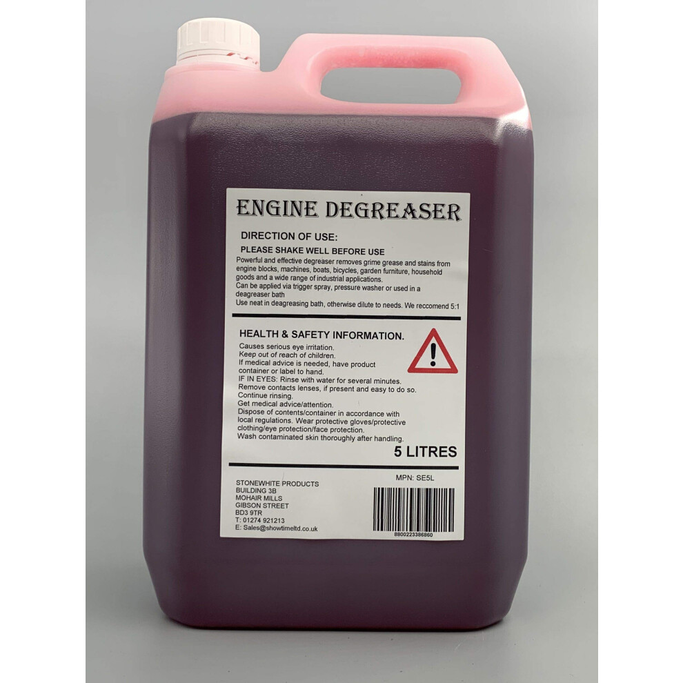 Showtime Chemicals Concentrate Engine Degreaser | Parts Washer Fluid | Dilute Up To 20:1 | Removes Dirt & Grime With Ease | Multiple Uses (5 Litres) 5001533398676