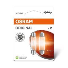 OSRAM ORIGINAL LINE 12V, Festoon, Signal lamp, 6411-2BL, double blister, 2 lamps
