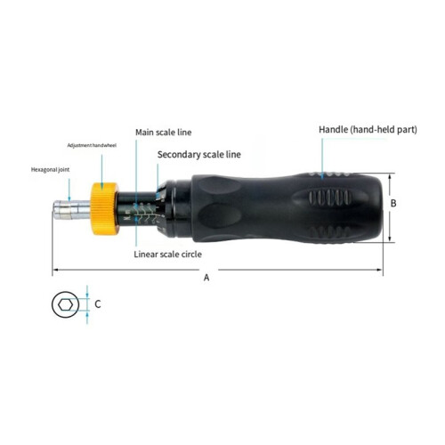 Presetting Type Adjustable Screwdriver 0.5-3Nm RTD-3 Adjustable Hex Screwdriver Hand Tools Screwdriver Tool 2
