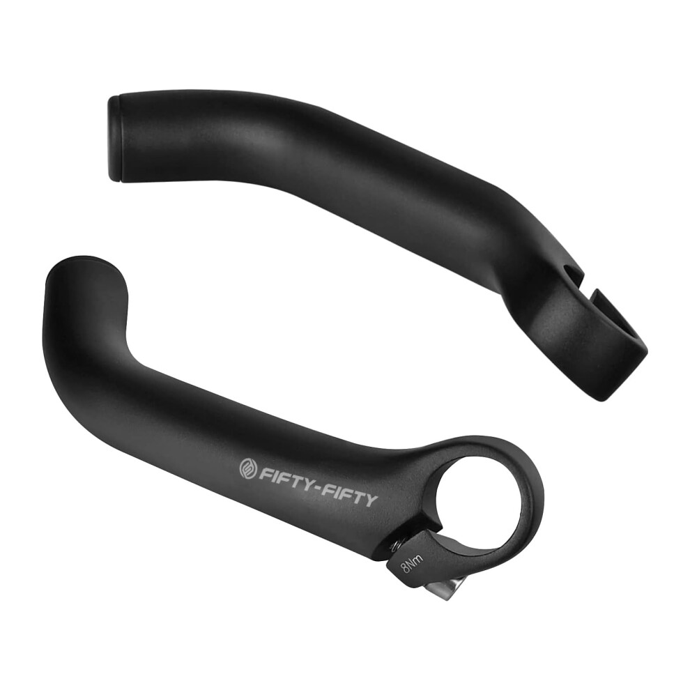 Fifty-Fifty Bike Bar Ends, Mountain Bike Handlebar Ends, Aluminium Alloy Mtb Bicycle Bar (Black) Black 5005542652453