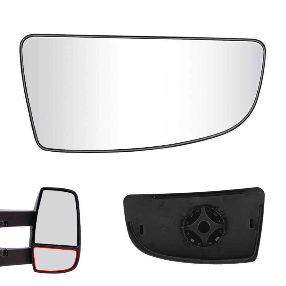 Senzeal Lower Wing Mirror Glass Right Driver Side For Ford Transit Mk8 2014-2022 With Backing Plate 1855102 Bk3117a700ab (Right) 5001521376631