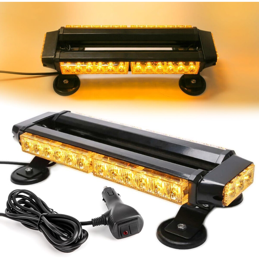 Routeking 30Leds Flashing Beacon - Recovery Warning Strobe Ing Bar Ip65 With 4 Magnetic Base 7 Flash Patterns For 12V/24V Emergency For Ve Light 5000476645472