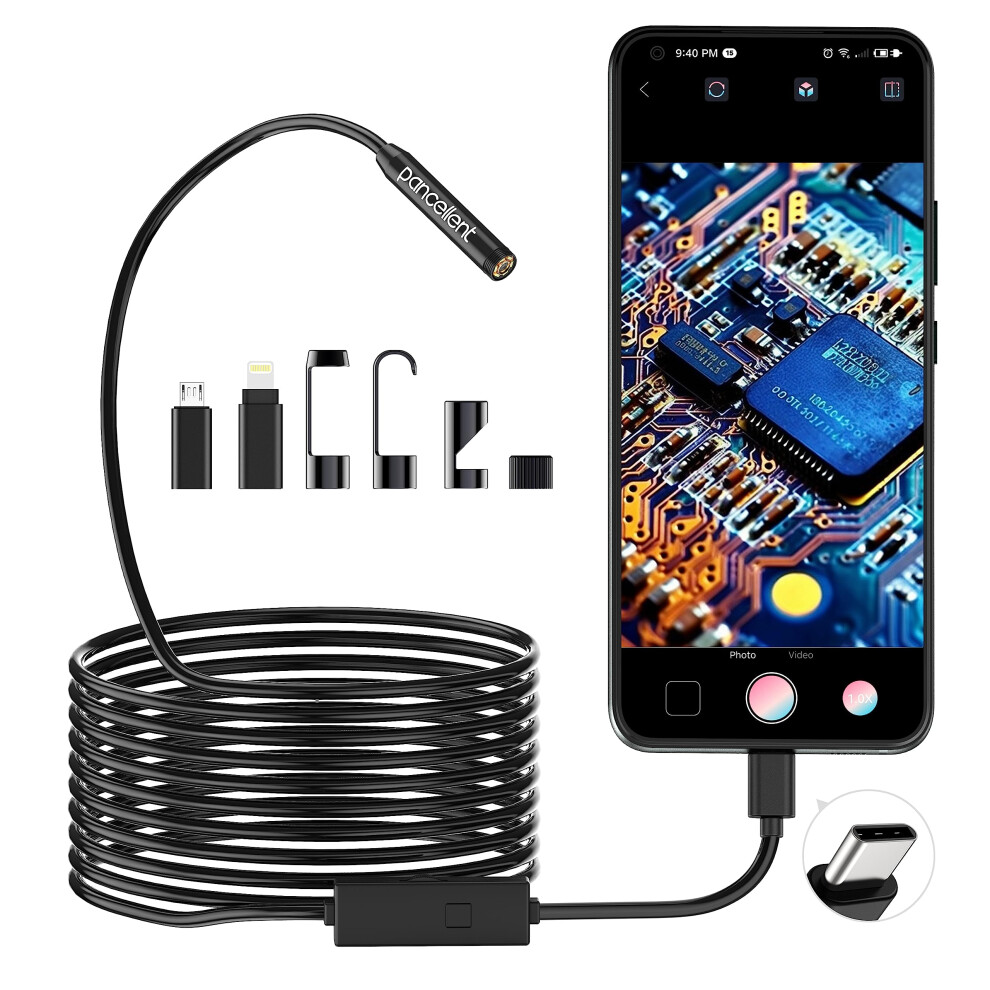 1920P Snake Inspection Borescope, Pancellent Type C Endoscope, Scope Camera With 5009209217504