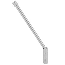 QWORK 16mm Spark Plug Wrench, 12-Point, 3/8" Square Drive, Thin Wall Long Rod Magnetic Joint Swivel Spark Plug Socket