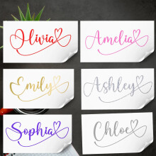 Custom Name Word Sticker – Personalized Text Cut Vinyl Decal in Fancy Font – Ideal for Car, Laptop, Water Bottle & Home Decor – Unique Customiza