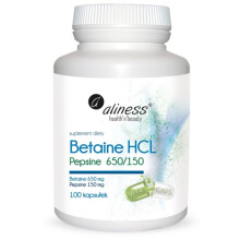 Aliness Betaina HCL + Pepsyna 100 kapsułek