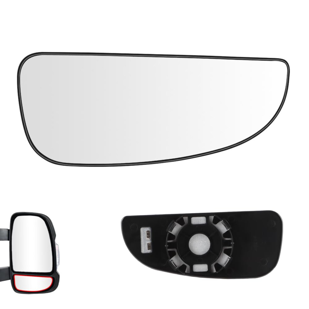 Senzeal Lower Wing Mirror Glass Heated Driver Side For Fiat Ducato Citroen Jumper Relay Peugeot Boxer 2006-2023 (Right) 5000984781266