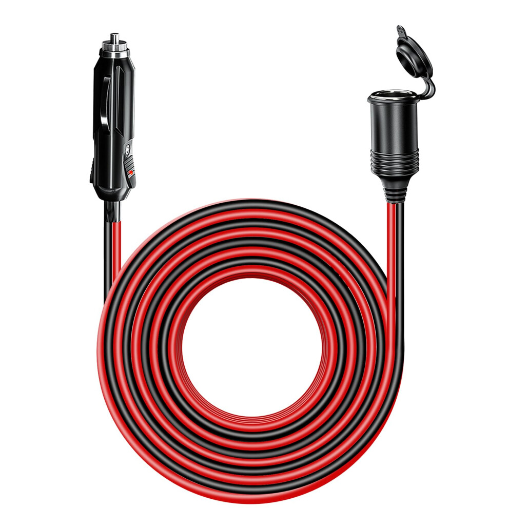 13Ft 12V-24V Car Cigarette Lighter Extension Cord Heavy Duty 15A Fuse 5004117165930