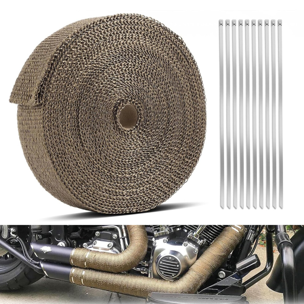 Gearleader 20M*5Cm Car Exhaust Wrap Roll Titanium For Car Motorcycle 5002387655458