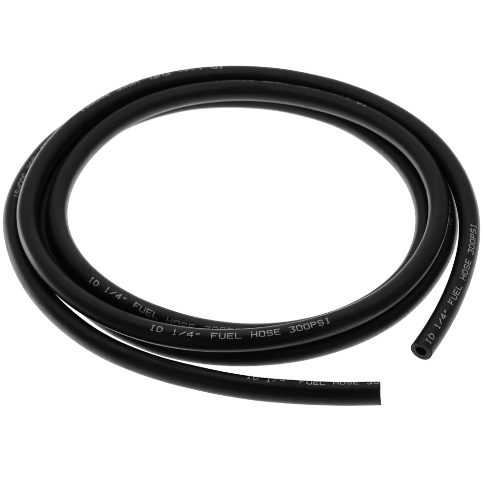 Meskular 8Mm Fuel Line Hose 5M, With 8Mm Id X 15Mm Od, Reinforced Nbr Rubber Hose For Petrol, Oil, Diesel, Brake Fluid Transfer, Used In Tracks, Cars 5000892230986