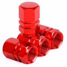 4 Pcs Aluminum Tire Stem Valve Caps,Hexagon Design Dust Caps,Tire Nozzle Accesso