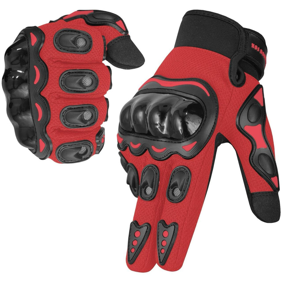 Westwood Fox Motorbike Gloves For Men And Women, Full Finger Touchscreen Motorcycle Gloves For Bmx Mx Atv Mtb Riding, Hunting, Climbing, And Outdoor 5007702041947