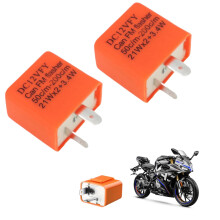 2 Pcs 12V 2 Pin Flasher Relay,LED Turn Signal Flasher Relay,Universal Car Motorbike Scooter Rela/y,Motorcycle Adjustable Indicator Rela/y,No Hyper Fl