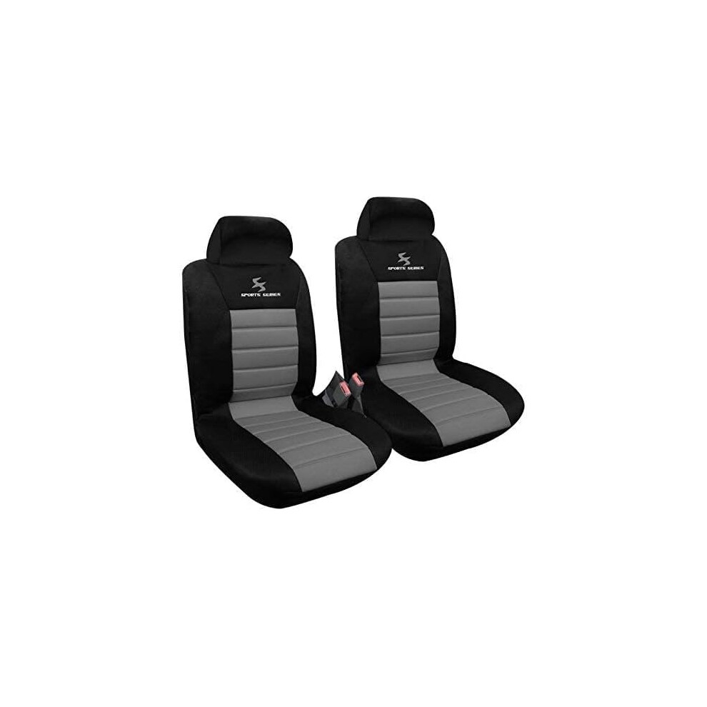 Woltu Car Van Seat Covers Front Pair Universal For Cars Vans Car Seat Protector Black 5000374695197