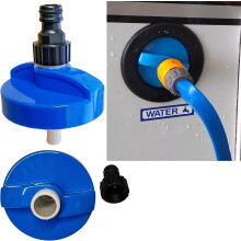BAAZ Rheinland Motorhome Water Filler Cap with Hose Connector - Boats Campervan & Caravan Accessories UK - Leak-Free Quick Connect Push-Fit Hose 55mm