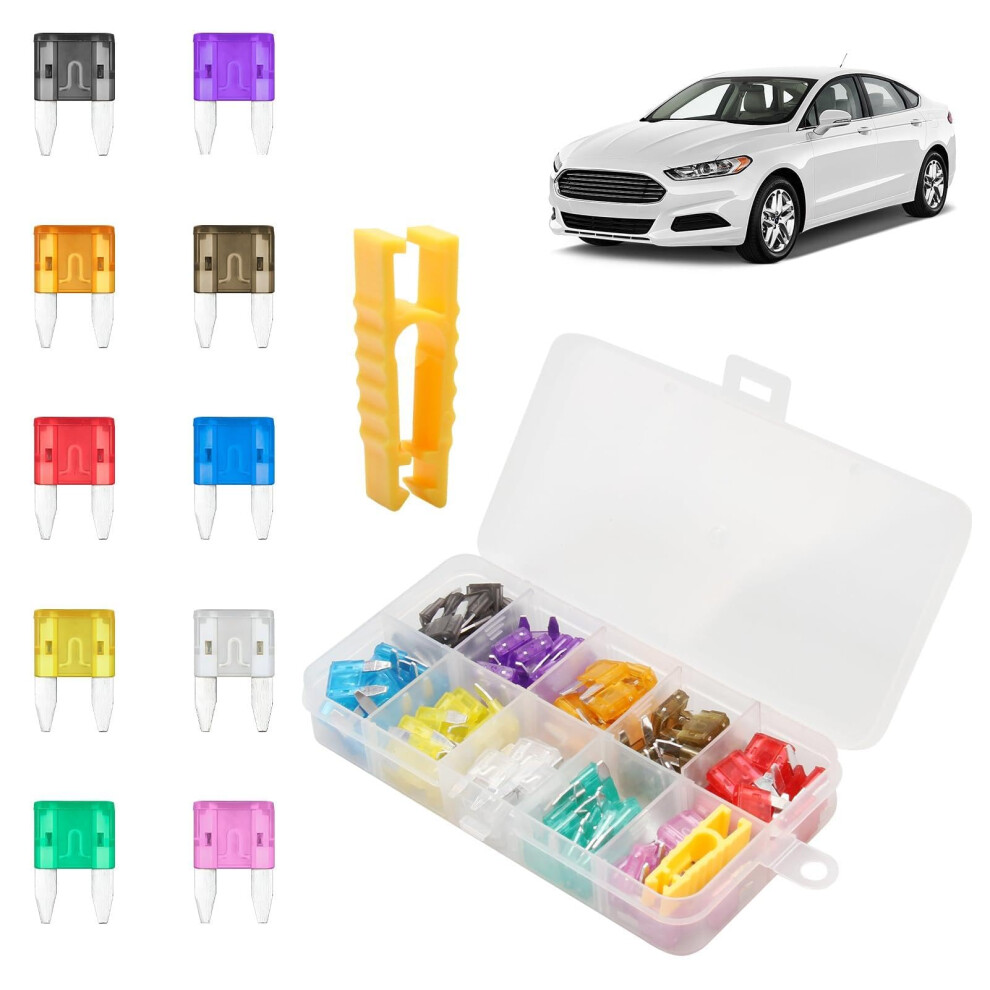 120Pcs Car Fuse Kit With Puller, Car Mini Fuses Low Profile Blade Assortment 2Aâ35A,Assorted Kit For Cars, Trucks, Motorcycles, Rvs,Complete Automot 5002586525637