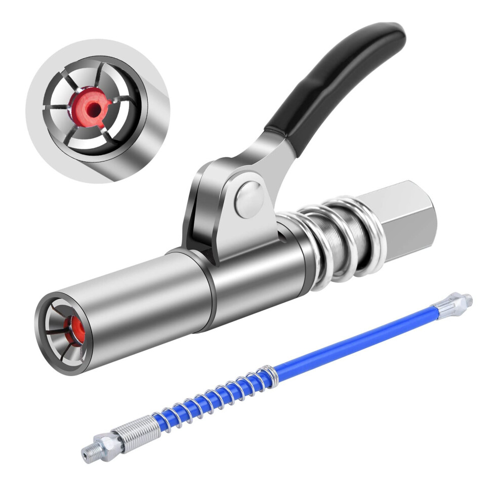 Uraqt Lock-Type High Pressure Grease Gun Coupler, Single Handle 5003945970822