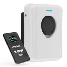 Masterplug Smart EV Home Wall Charger for Type 2 Electric and Plug-In