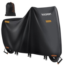 Heavy Duty Motorbike Cover Waterproof Outdoor All-Season 420D Oxford,Motorcycle Covers for Outside Storage with Elastic Hem,Double Stitched Seams,Hea