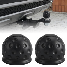2PCs Trailer Hitch Ball Cover,50mm Universal Tow Bar Ball Covers Cap,Soft Rubber Tow Bar Protector,Abrasion-Resistant & Dust-Proof Ball Head Cap Prot
