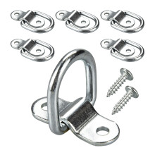 VEHIRIE 6 Pcs D-Ring Tie Downs Anchors 1/4" Heavy Duty Steel Trailer Tie Down Hooks for Loads on Case SUV Truck Camper Motorhome Warehouse Boats Carg