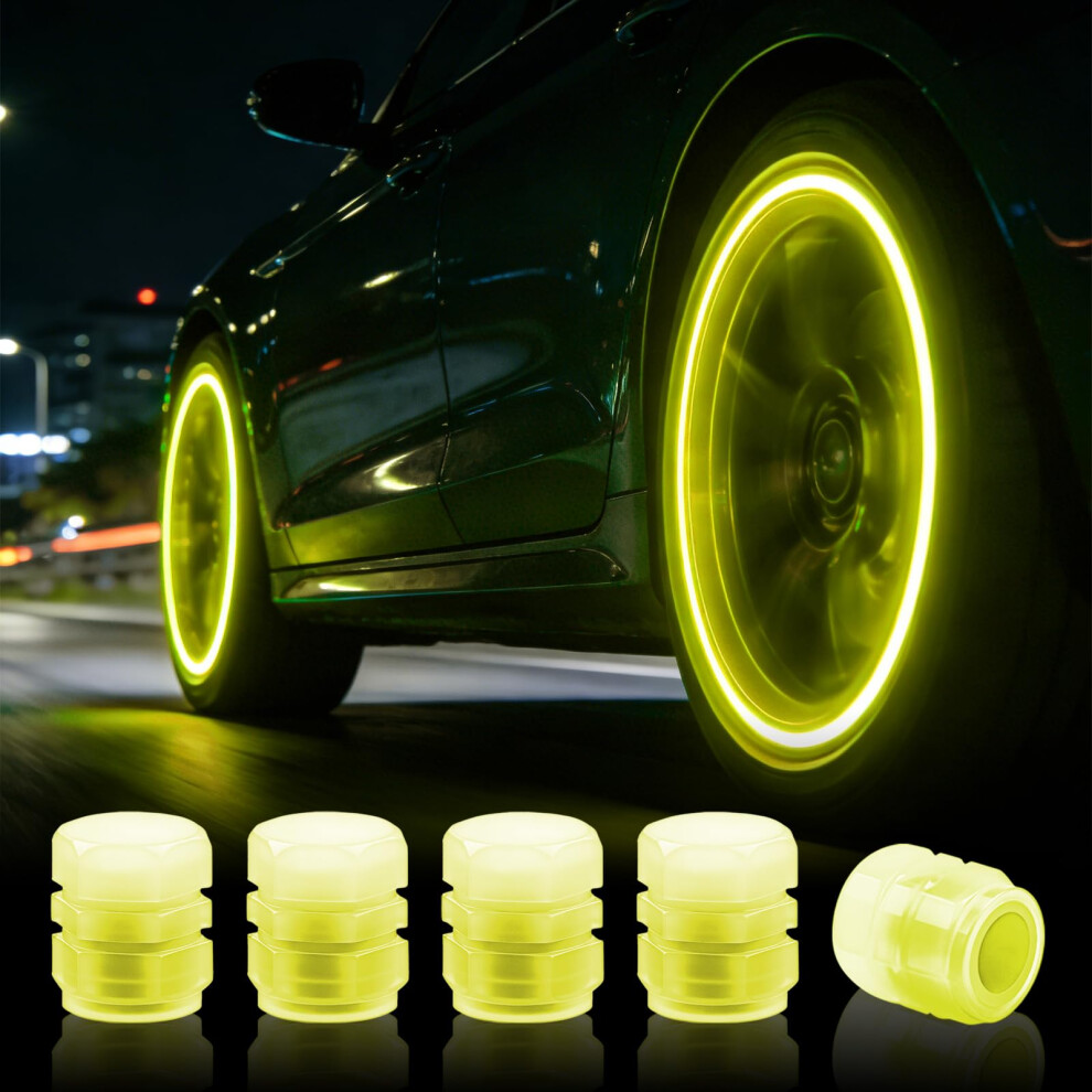 20Pcs Glow In The Tyre Valve Caps, Universal Fluorescent Dust Caps, Practical Tire Valve Stem Covers, Decorative Tyre Wheel Caps For Auto Exteri Dark 5009653448554