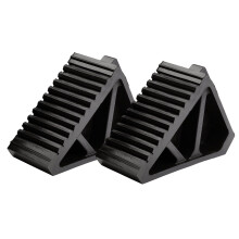 Draper 21132 Rubber Wheel Chocks, 6 Tonne (Pair), Black