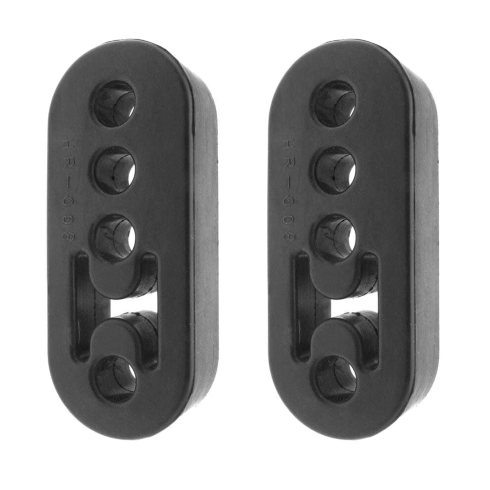2 Pcs Exhaust Rubber 4 Holes Car Exhaust Hanger Exhaust Pipe Hanger For The Cars Silencer Most Cars Truck Van Black 5000515182555