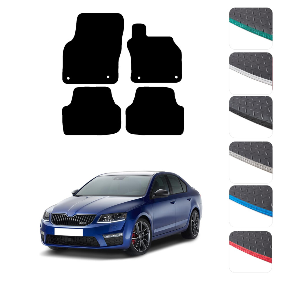 Gcm - Car Floor Mats For Skoda Octavia Estate & Hatchback 2013 To 2020 - Anti Slip & Fit Rubber Car Mats With Clips Easy To Clean Heavy Duty For All- 5003499944218
