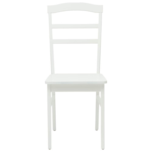 VidaXL vidaXL Dining Chair 2 pcs White Solid Rubber Wood 2