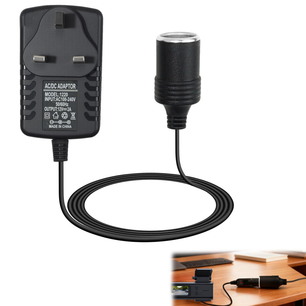 Car Power Inverter Car Plug Adapter To Uk Plug Socket 240V 2A Ac Mains To 12V Dc Cigarette Lighter Adapter Cars Converter Socket Voltage Converter Fo 5005806326519
