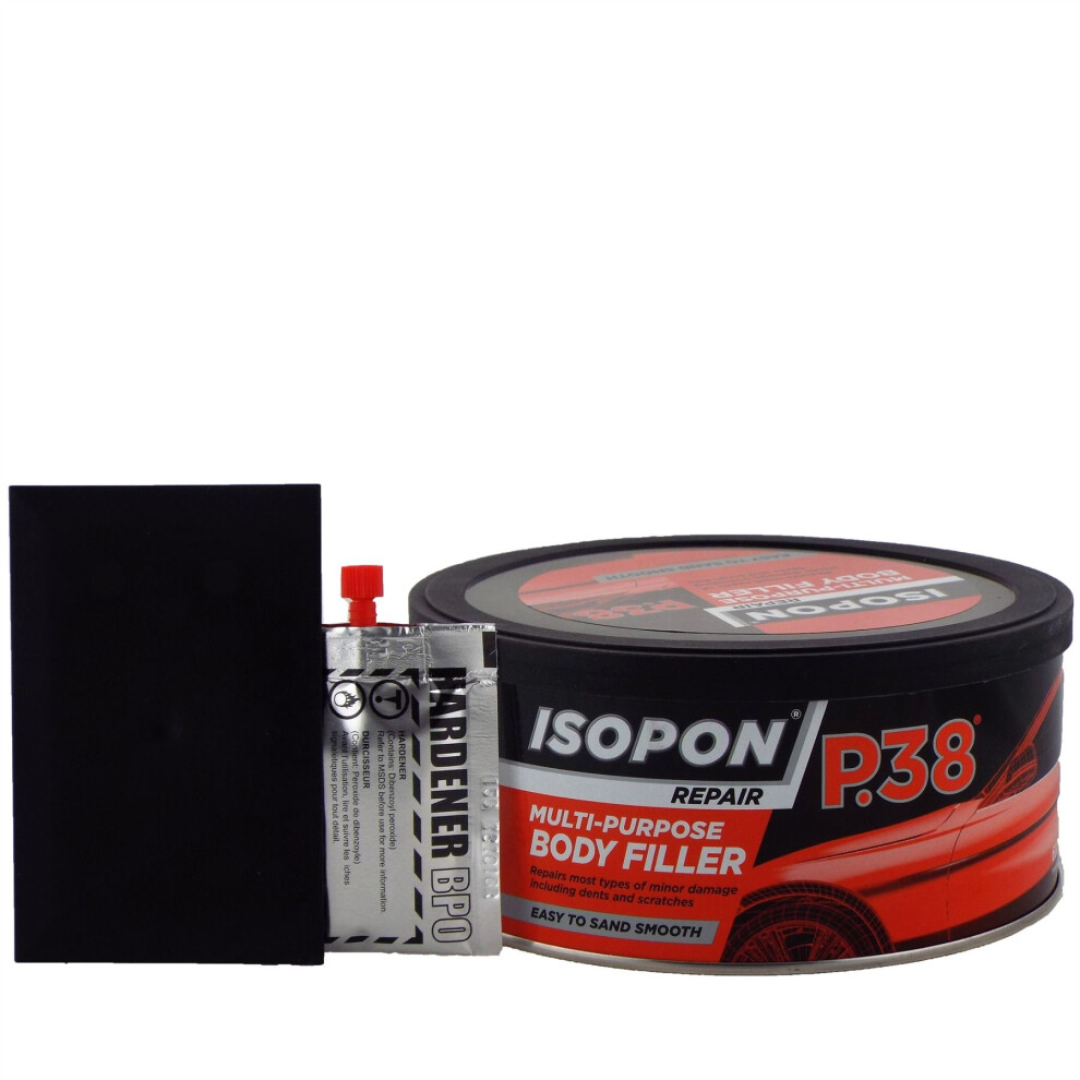 U-Pol Isopon Easy Sand Bodyfiller P38 600Ml Repairs Damaged Body 5001612640399
