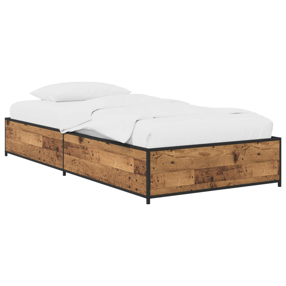 Vidaxl Bed Frame Old Wood 80 X 200 Cm Engineered Wood