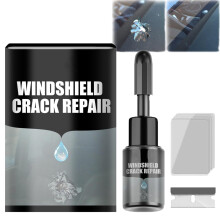 Crack Gone Glass Repair Kit for Chips and Cracks, Cracked Windshield Repair Kit, Universal Windscreen Chip Repair Kit, Glass Crack Repair Liquid, Win