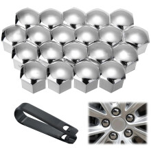Nurhore 20Pcs Wheel Nut Cap Universal Tyre Nut Covers 19mm Hexagonal Wheel Nut Caps Bolt Covers Wheel Nut Covers Wheel Trims Wheel Bolt Nut Caps Cove
