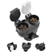 SPARKMOTO 2 in 1 Trailer Converter - 13 Pin to 7 Pin Socket Adapter