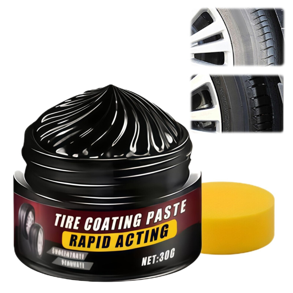 Xiager Tyre Shine & Car Wax Dressing,Tyre Nourish For Car Tire,Plastic Trim Renewal Paste,Trim Restorer,Tire Shine Coating Paste With Spo Black/Cream 5009023809664