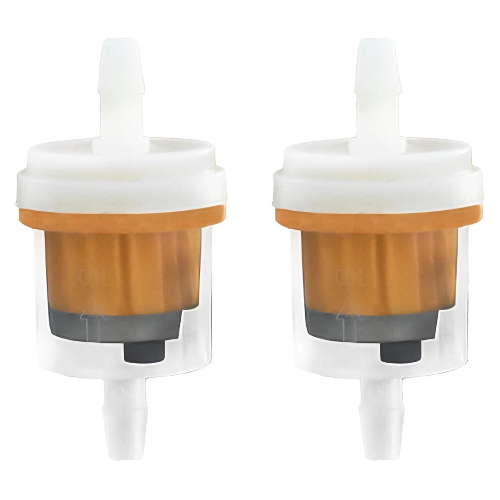 Small Inline Fuel Filter Twin Pack - Universal Fit For 6Mm & 8Mm Fuel Lines - Compatible With Motorcycles, Lawn Mowers, Quad Bikes, Generators & Car 5006222558515