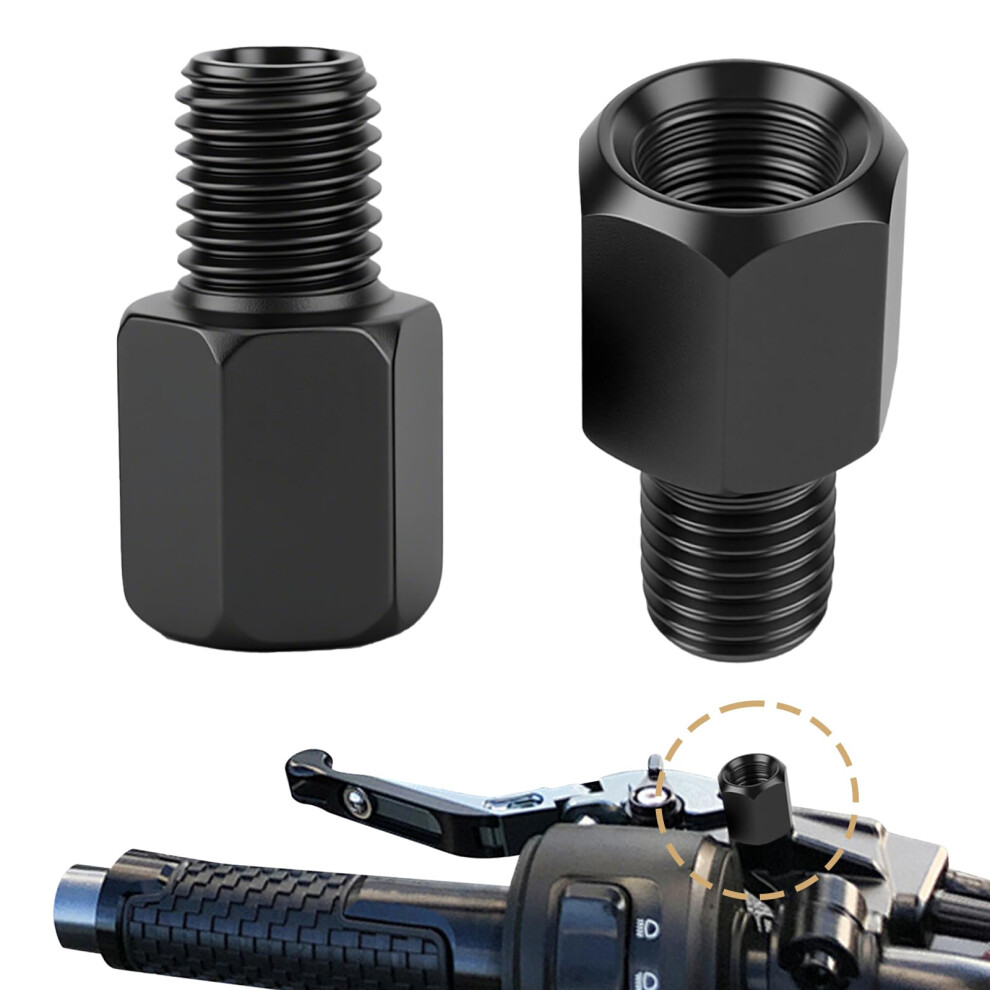 2Pcs Rearview Mirror Adapter Bolt, 8Mm Lh To 10Mm Rh Motorcycle Rearview Mirror Adapter Screw, Universal Motorbike Extender Screws For Most Motorcycl 5009628362212
