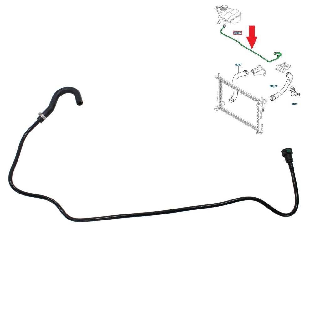 Biaren Radiator Expansion Tank Overflow Hose Pipe For Ford Fiesta Fusion 1.25 1.4 1.6 1546444 7S618b081ab 5005441424564