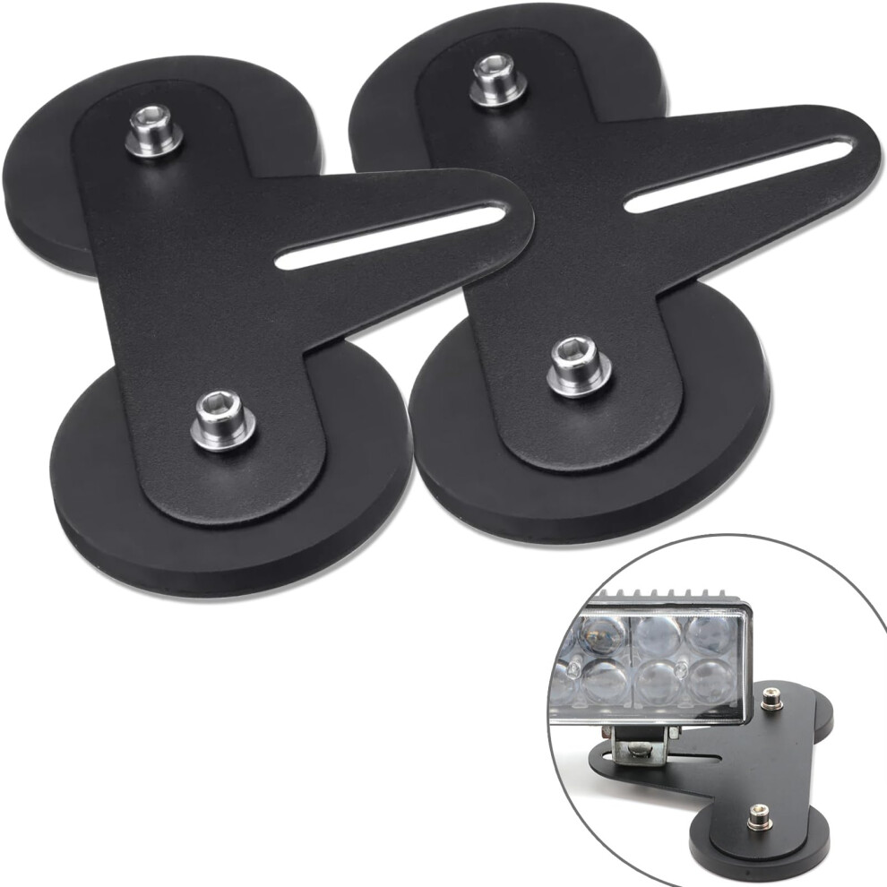 Willpower 2 Pieces Magnetic Base Led Bar Mounting Bracket, Strong Suction Cup Bracket For Off Road Truck Car Head Roof Bar. Light 5002847591449