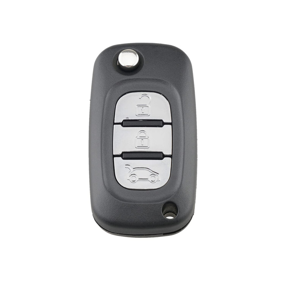 Hoorlz Key Fob Replacement Compatible With Renault Clio Vivaro Master Traffic Kangoo Megane Laguna Modus Remote Car Key Cover Case, 3 Button Clio Key 5003582003693